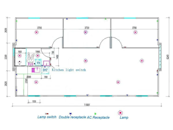 Conteneur maison extensible à 3 chambres – Image 2